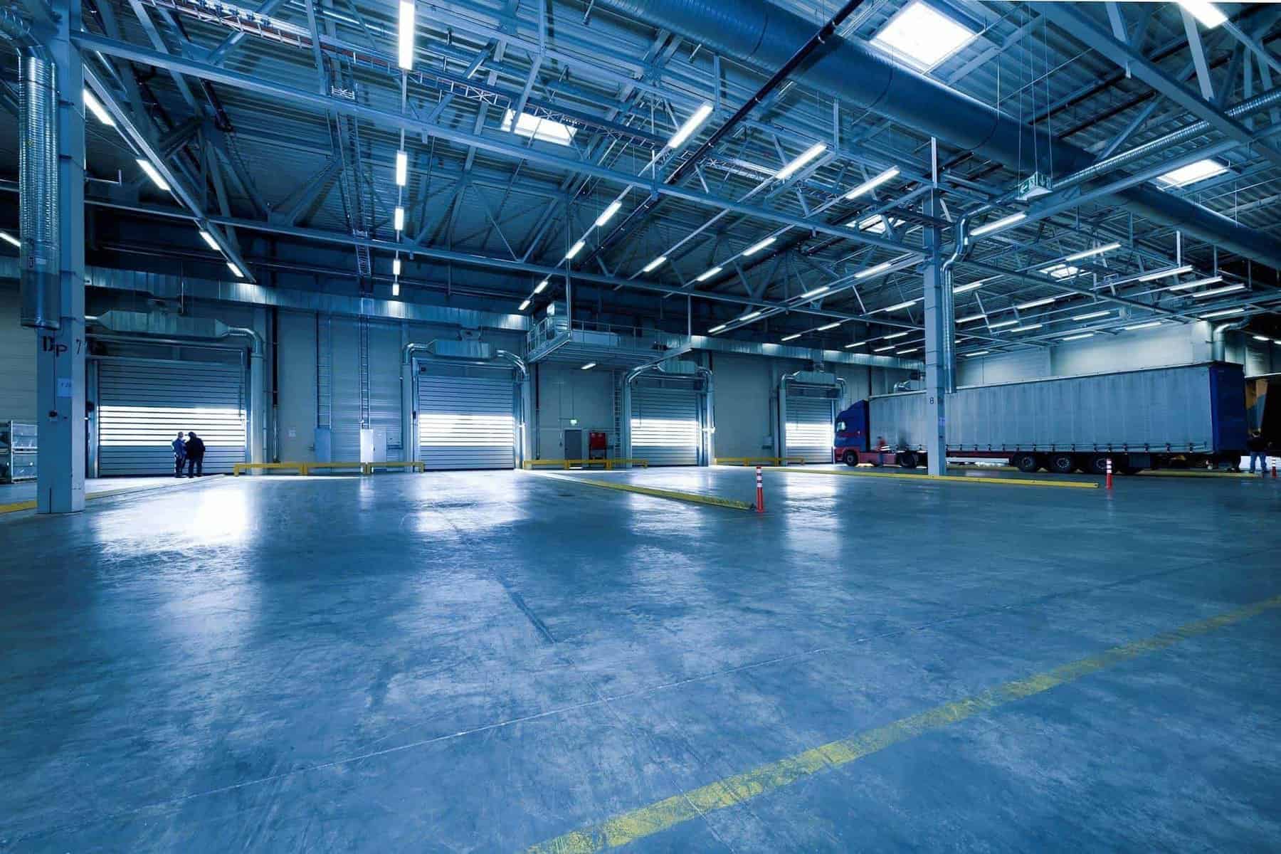 low angle view of a warehouse