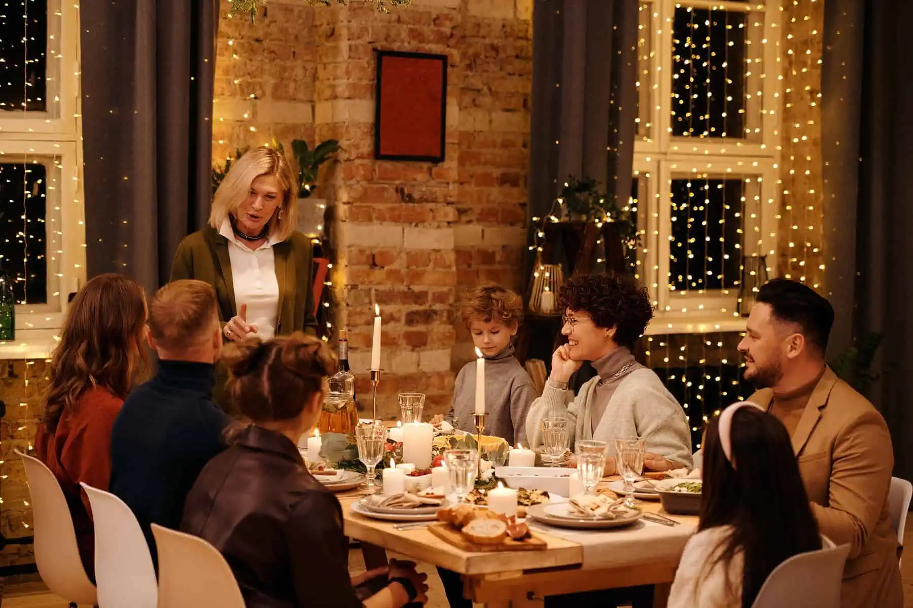 A Family gathering at christimas
