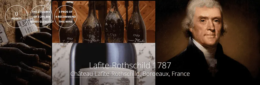 Screenshot from TastingBook
