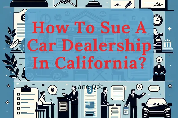 Guide to Suing a Car Dealership in California