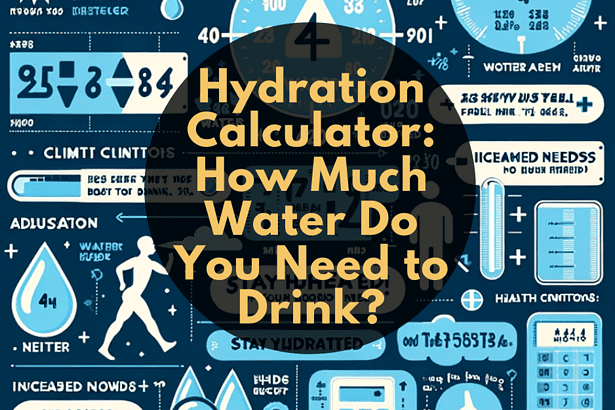 Hydration Calculator Infographic for Daily Water Intake