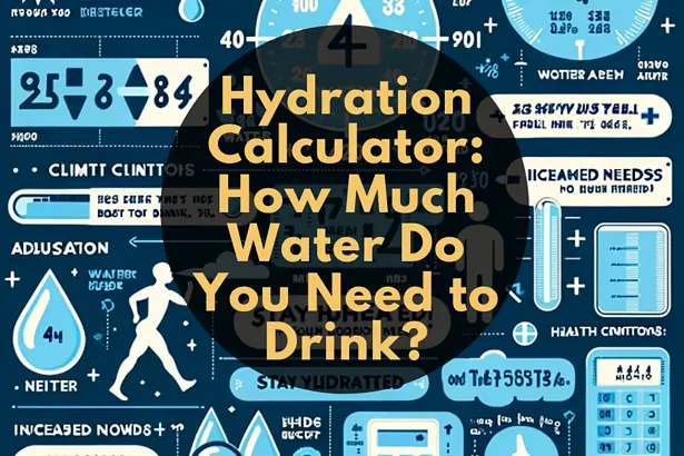 Hydration Calculator Infographic for Daily Water Intake