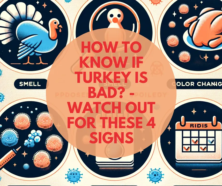 Turkey health warning signs infographic for identifying bad turkey conditions.