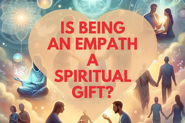 Illustration of empaths connecting spiritually with glowing energy and peaceful interactions.