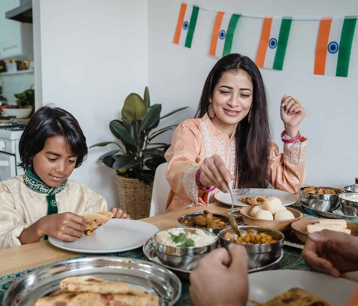Enjoying family meals