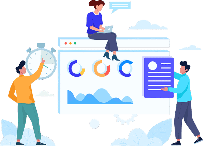 User analyzing data dashboards and charts for business growth.