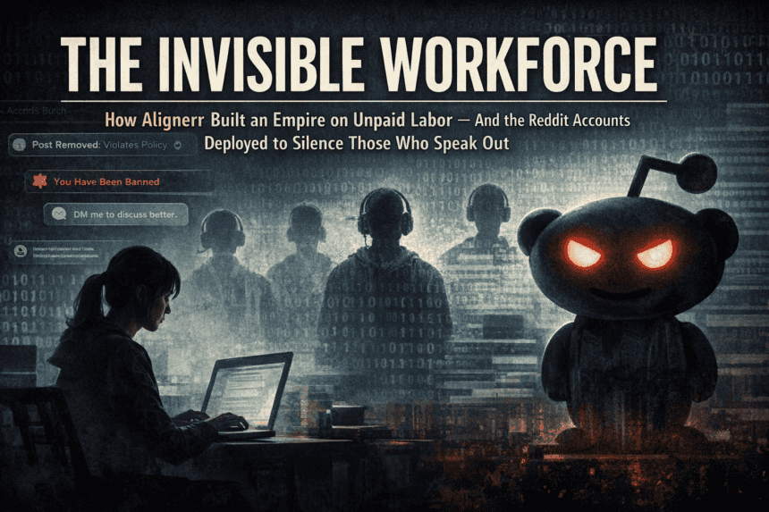 Dark digital workforce controlling online narratives with censorship and social manipulation.