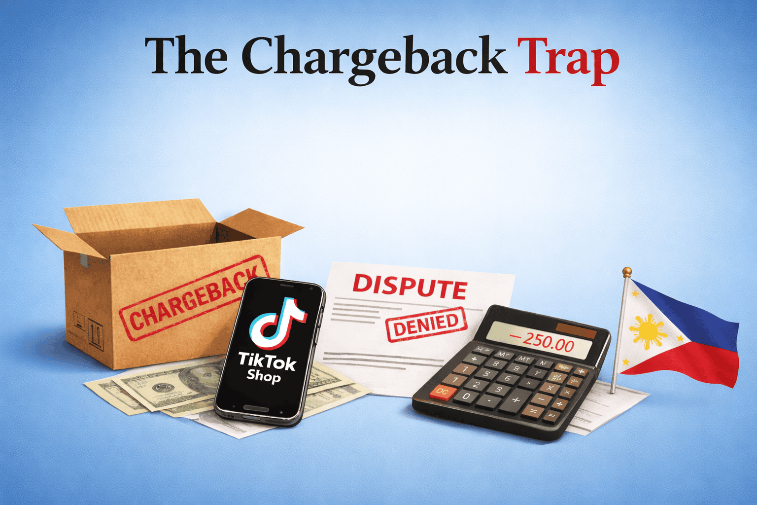 Home Icy 39 TikTok Shop chargeback and buyer fraud issues with dispute documents and calculator.