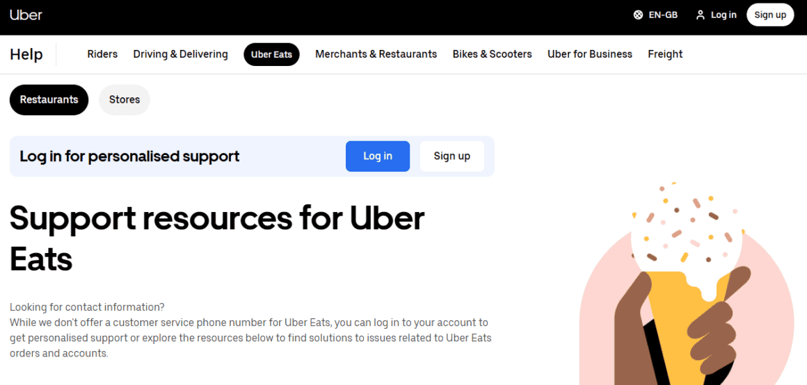 The Invisible Bill: How Uber Eats Stacks Fees and Why the True Cost Often Appears Too Late 6 Illustration of a hand holding a drink with sprinkles, highlighting Uber Eats fees.