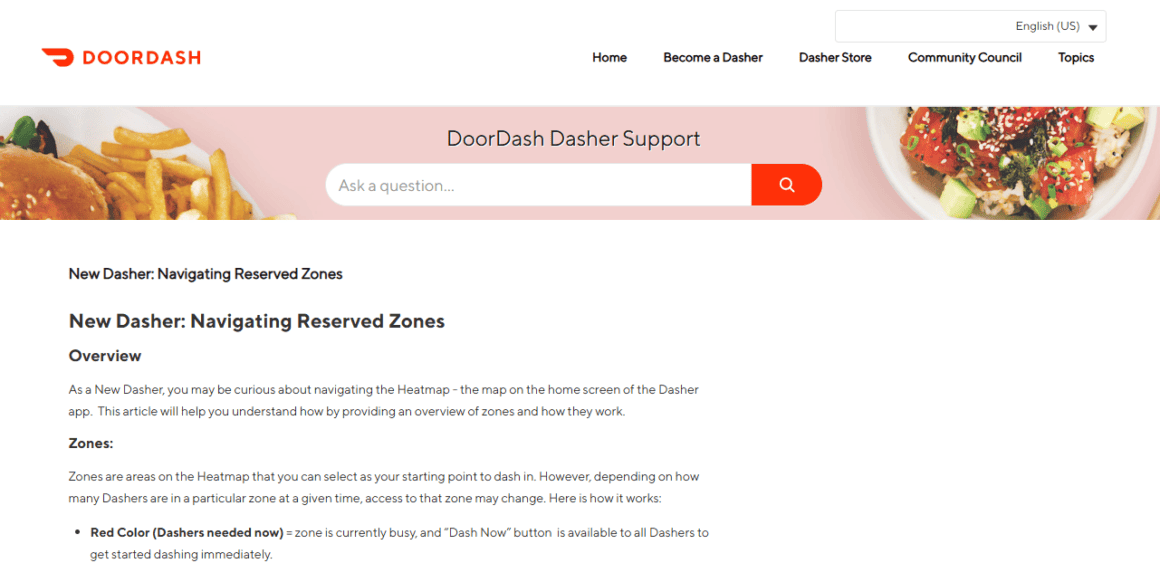 Driven by Color: The Hidden Economics of DoorDash’s Heat Map 2 Map showing DoorDash's heat map of delivery zones and demand intensity.