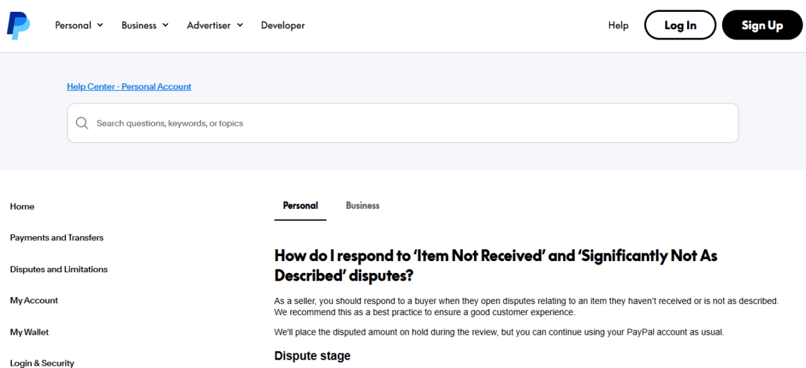 PayPal dispute process impacting sellers' ability to prove delivery.