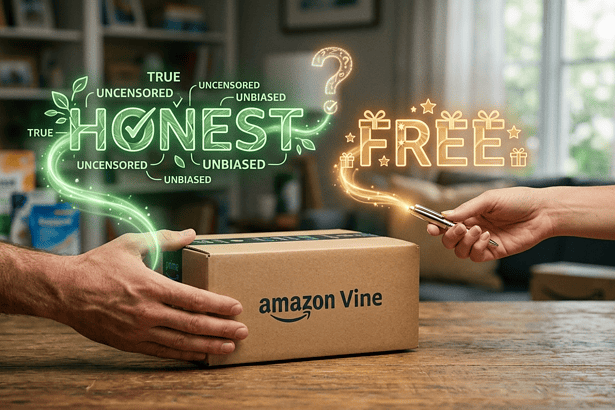 Amazon Vine program offering honest reviews on free products.