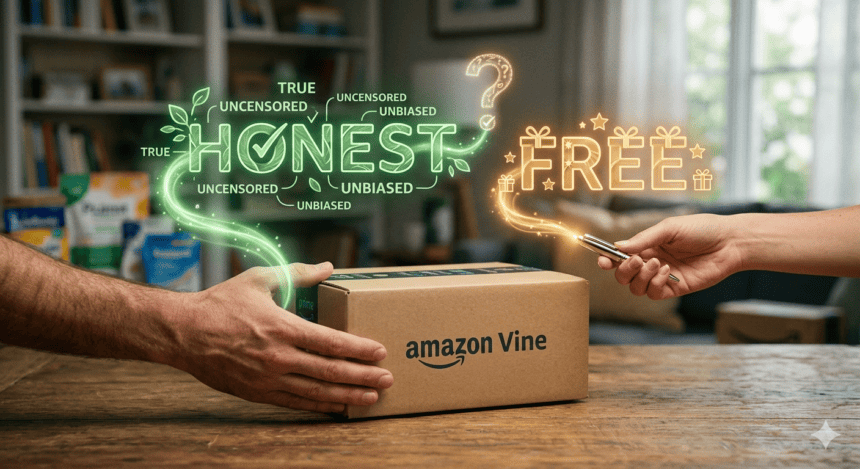 Amazon Vine program offering honest reviews on free products.