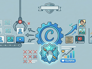 Illustration of Canva's plagiarism problem with content creators and copyright issues.