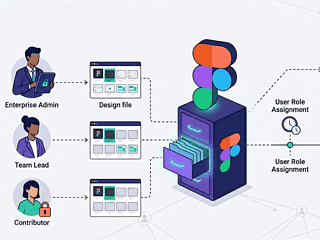 Diagram of enterprise data access process with roles and project timelines.