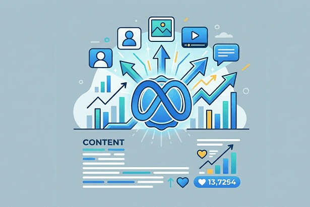 Illustration of Meta's verified subscription impacting content visibility and user engagement.