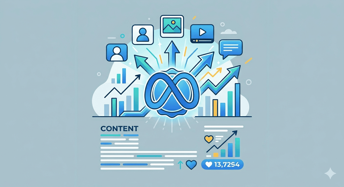 Illustration of Meta's verified subscription impacting content visibility and user engagement.