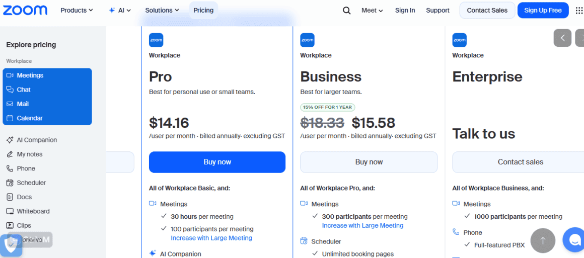 Zoom Meeting Platform: Business & Enterprise Features.