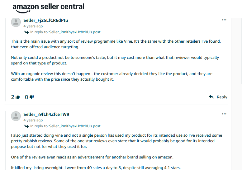 Amazon Vine honest reviews for free products.