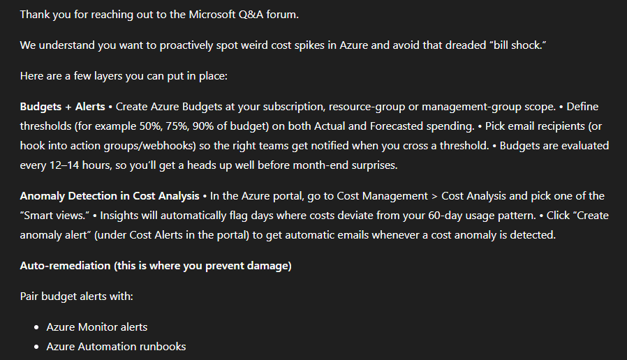 Azure budget cap overflow warning and alert system for proactive cost management.