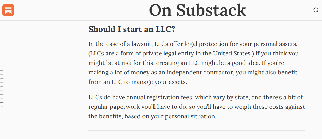 Empowering writers with liability and freedom.