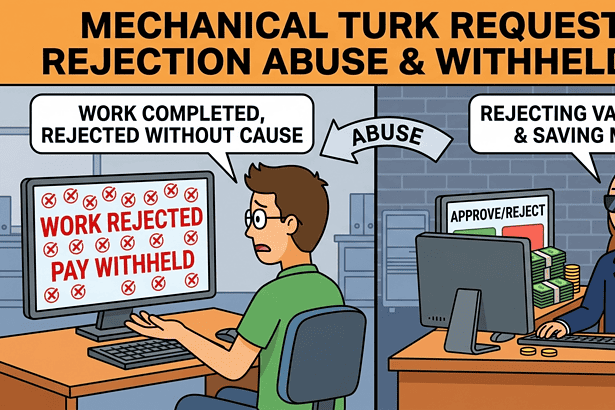 Mechanical Turk worker with rejected work and withheld pay due to abuse.