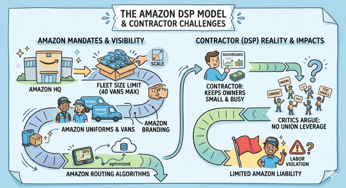 The Two-Day Lie: How Amazon Prime's Core Promise Quietly Fell Apart 4 Amazon DSP model challenges including mandates, branding, and contractor impacts.