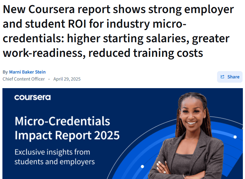 Micro-Credentials Impact Report 2025 for Industry Micro-Credentials.