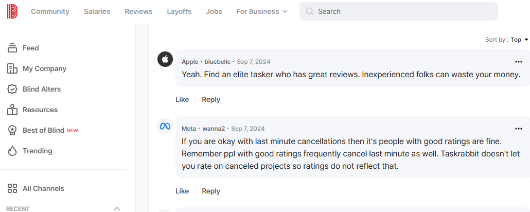 TaskRabbit worker badge fading away, symbolizing worker status changes.