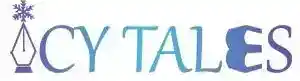 Icy Tales logo featuring a stylized lantern and text for travel stories.