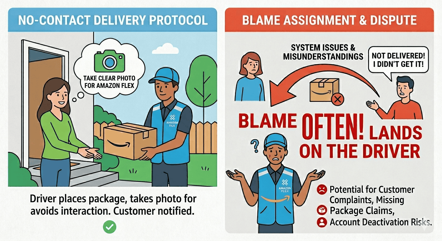 Home Icy 39 Illustration of no-contact delivery and blame assignment procedures.