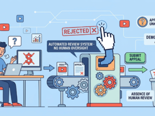 Illustration of automated review system rejecting appeals without human review.