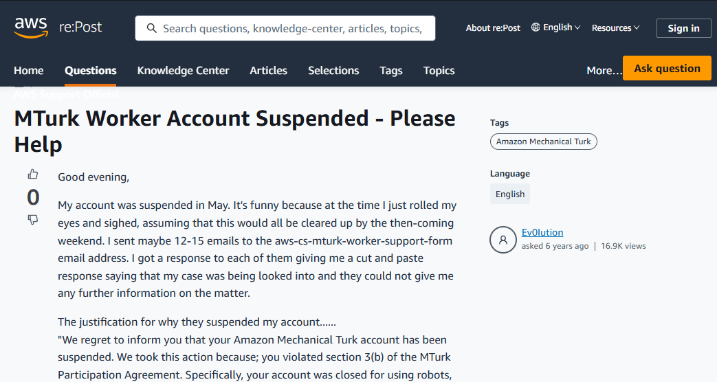How Amazon's Mechanical Turk Lets Requesters Steal Labor and Get Away With It 3