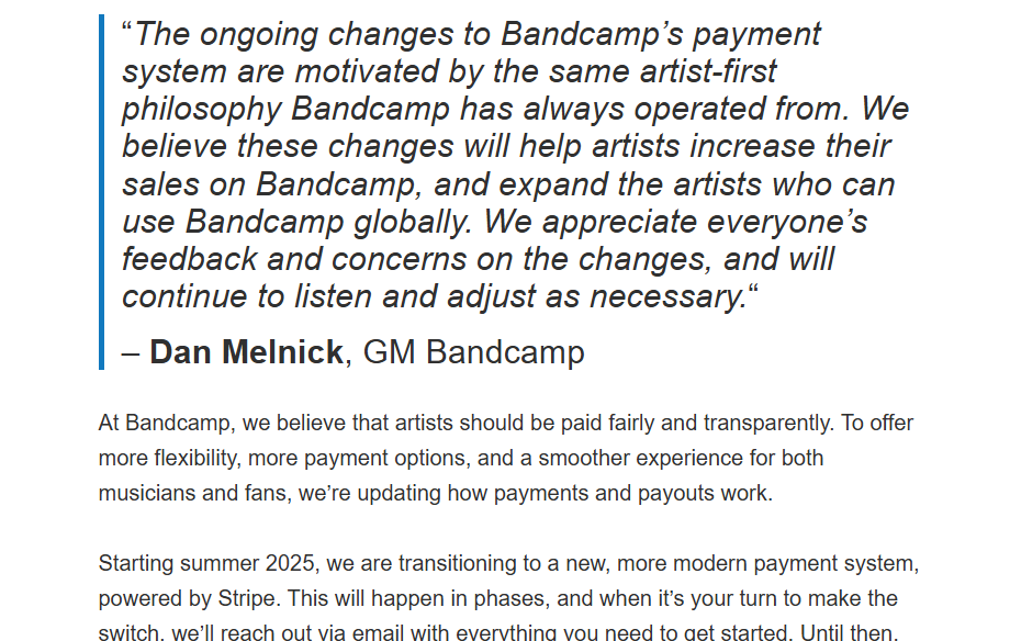 From Indie Utopia to Corporate Asset: The Remaking of Bandcamp 3 From Indie Utopia to Corporate Asset: The Remaking of Bandcamp 2