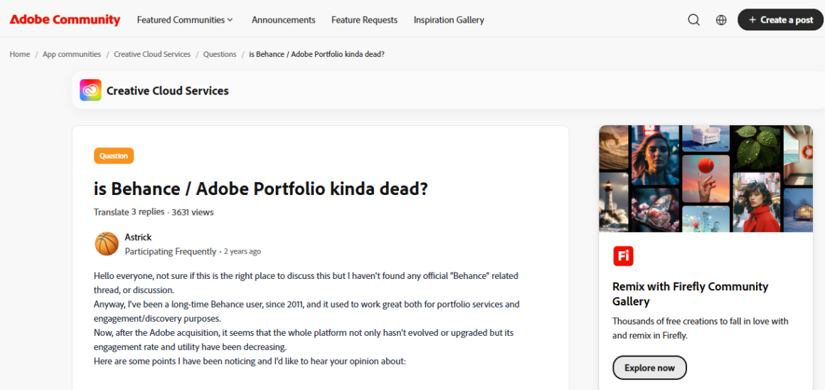 The Vanishing Portfolio: Inside Behance's Quiet Visibility Crisis 3 The Vanishing Portfolio: Inside Behance's Quiet Visibility Crisis 3