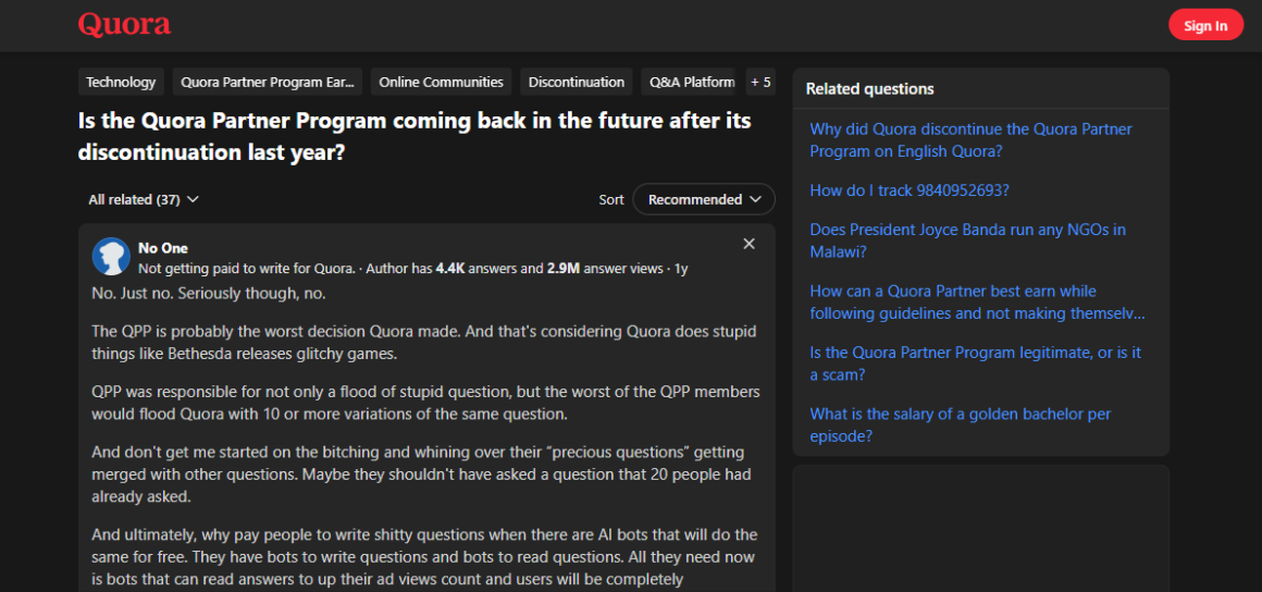 The Question Economy: What Quora's Partner Program Left Behind 5